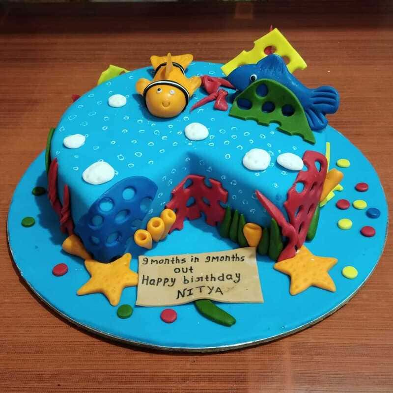 Finding Nemo Theme Cake with Delivery in Noida, East Delhi, and South East Delhi