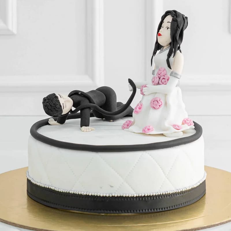 Bride and Groom with GAME OVER silhouette cake Vietnam | Ubuy