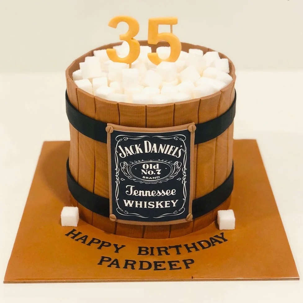 Jack Daniel's Barrel Cake with Delivery in Noida, East Delhi, and South East Delhi