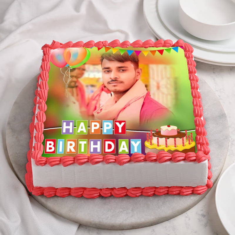 Snapshots of Joy Birthday Photo Cake with Delivery in Noida, East Delhi, and South-East Delhi