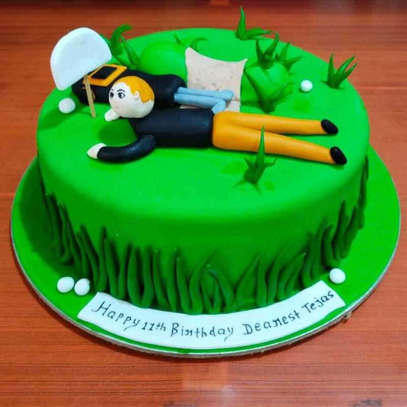 Golf Ground Theme Fondant Cake with Delivery in Noida, East Delhi, and South East Delhi